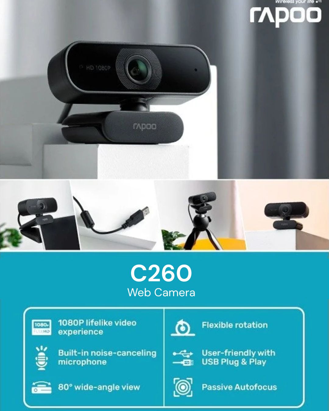 Rapoo C 260 1080P - Web- Camera