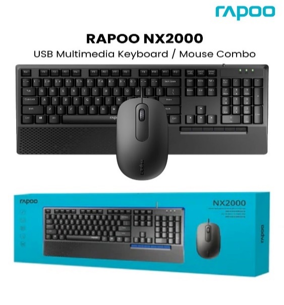 Rapoo NX 2000 - USB Keyboard, Mouse Combo